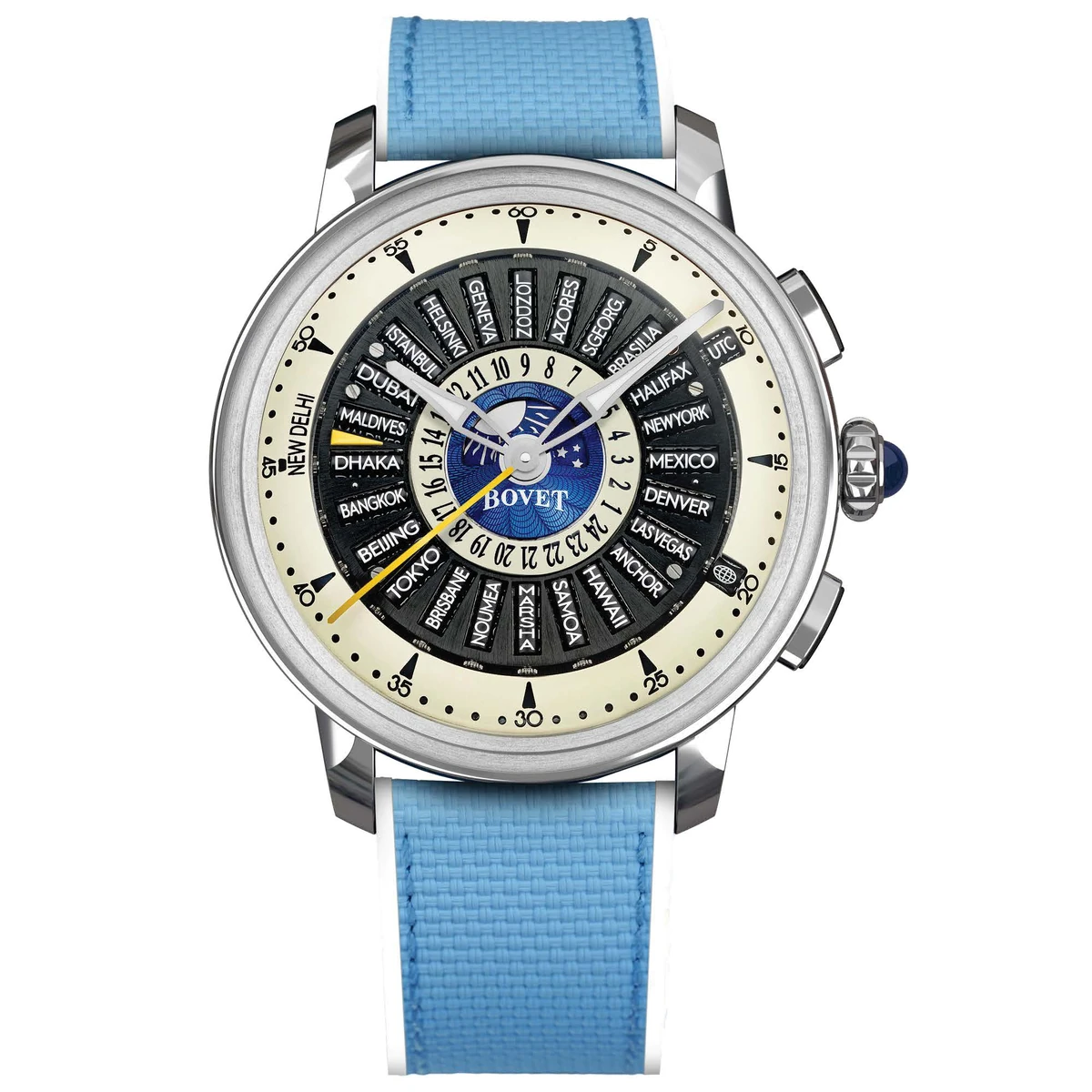 BOVET Récital 30, titanium case, world time dial