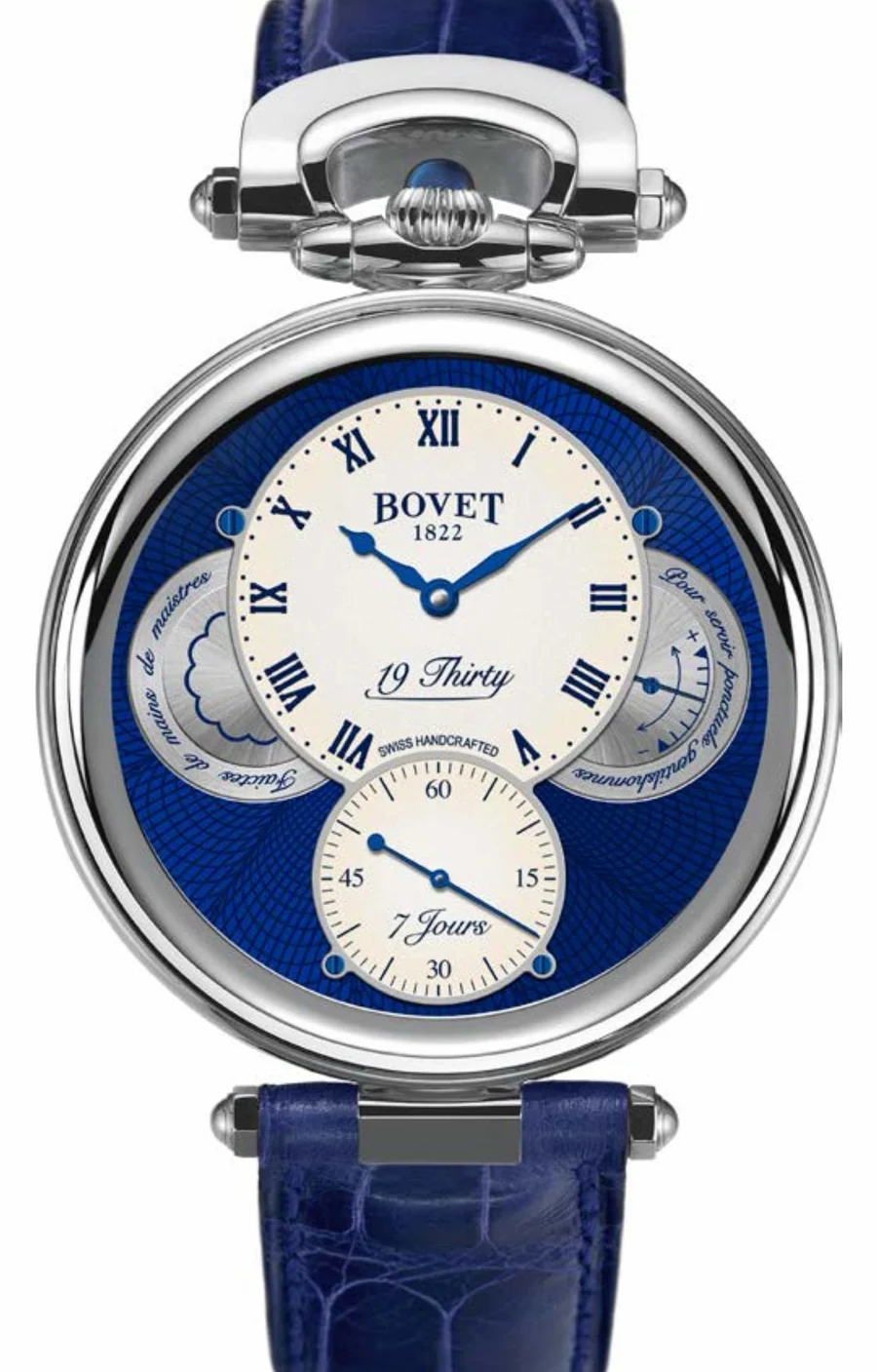 BOVET Fleurier 19Thirty NTS0129 ブルーギヨシェダイヤル 表面
