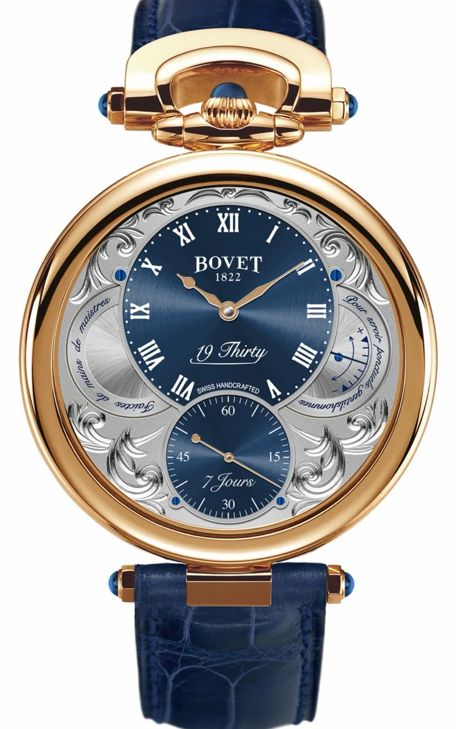 BOVET Fleurier 19Thirty 18K Red Gold Blue Fleurisanne NTR0023