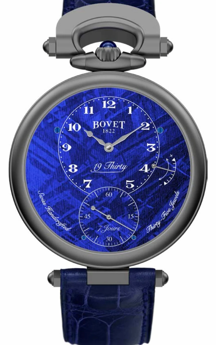 BOVET Fleurier 19Thirty Titanium Blue Meteorite Dial NTT0011