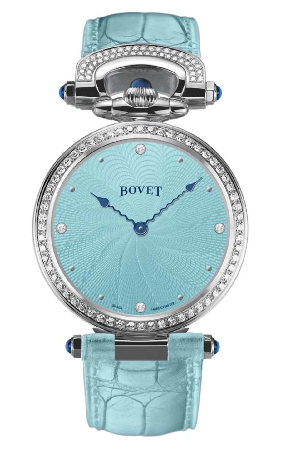 BOVET Miss Audrey Stainless Steel Pale Blue Guilloché Dial AS36075