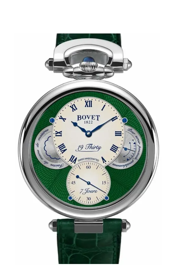 BOVET Fleurier 19Thirty NTS0131 グリーンギヨシェダイヤル 表面