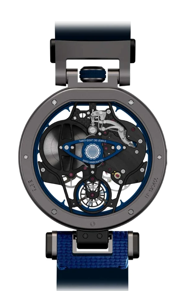 BOVET × Pininfarina Aperto 1 Sandblasted Titanium Blue TPIN9.001 ケースバック