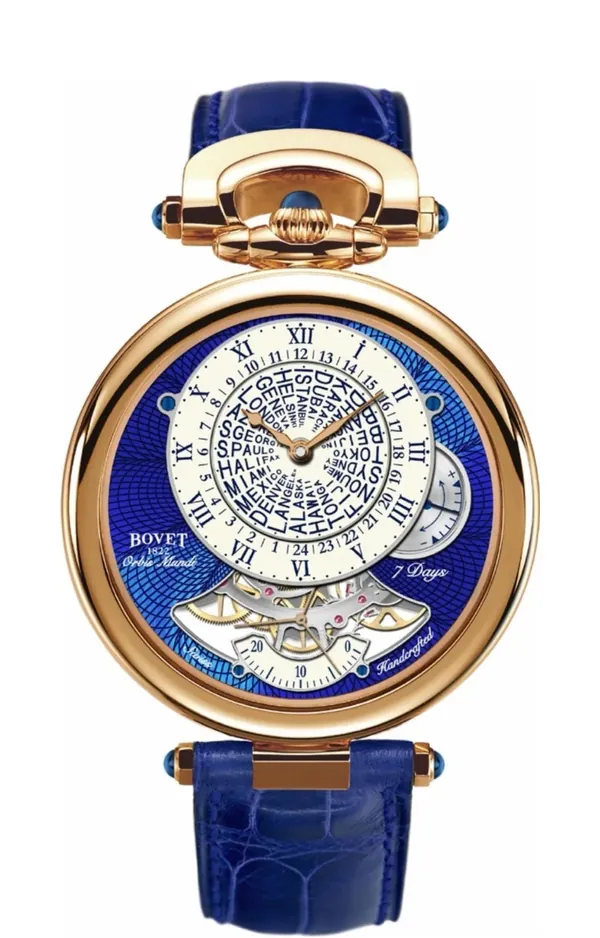BOVET Fleurier Orbis Mundi NTHU022 Blue Guilloché Dial