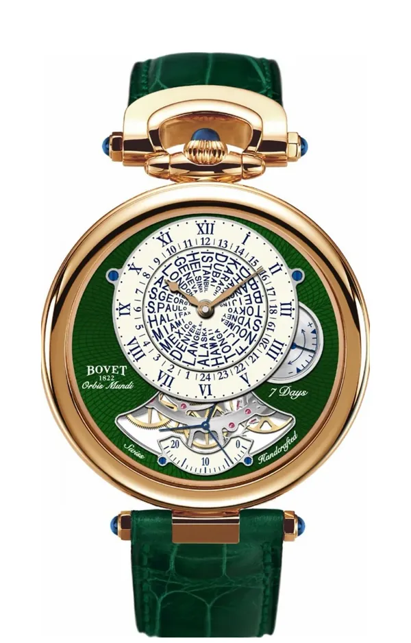 BOVET Fleurier Orbis Mundi NTHU030 Green Guilloché Dial